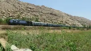 Wondrous Indian Railways : Tuticorin - Okha Vivek Express Speeds Through Scenic Tyakal Hills