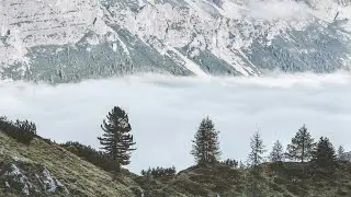 Snow Mountain | Snow Valley | Floating in the clouds | peaceful music 🎶