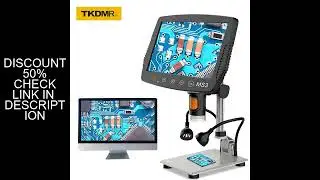 Zoom USB 1000X HD Digital Microscope 9 Inch Large LCD Displa with Two Fill Lights for Soldering Elec