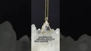 Lemurian Clear Quartz Vogel Crystal Star of David Pendant ~ 14K Gold- Small #clearquartz #shorts