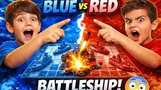 Epic Battleship Battle! Blue vs Red 🚢😲
