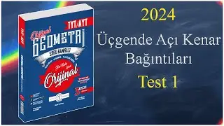 Üçgende Açı Kenar Bağıntıları Test 1 - Orijinal geometri soru bankası çözümleri