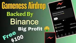 Gameness Airdrop By Binance  | Gameness Airdrop Full Guide Video | Big Profit 🤑 | Airdrop Solution