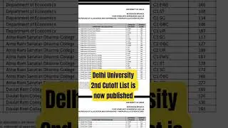 DU PG Admission 2nd Round Allotment Cutoff #cuetpg2025
