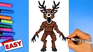 How to Draw the Deer from 99 Nights in the Forest Easy