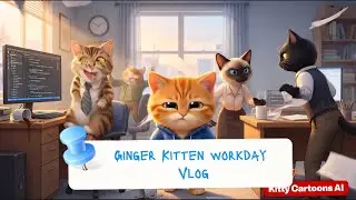 A Day in the Life of a Software Engineer Ginger Kitten 🐱💻 | Cute Cat Vlog