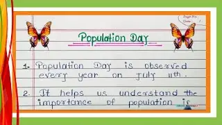10 Lines on Essay on Population Day in English || 10 Lines Essay on World population Day in English.