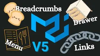 Material UI 5 Tutorial - Learn Menu, Drawer, Breadcrumbs and Link