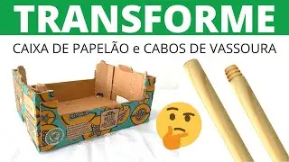 Transformei CAIXA de papel&atilde;o em linda MESA Artesanato criativo do Compartilhando arte