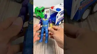 Assembly of construction vehicles, tanker trucks, and ambulances. #candyfruit #toys #car