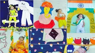 Get new ideas for baby's creative photoshoot at home/ lockdown creativity/ Sparkles of Divya Driti 💖