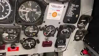 Backseat cockpit of a T-28 Trojan