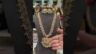 CZ Micro plated Long haram set price:2000 only at @VijayaSaiJewellers