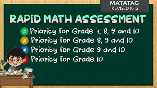 RAPID MATH ASSESSMENT (RMA): Reviewer for Grade 7, 8, 9 and 10 | MATATAG [TAGALOG MATH]