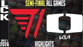 T1 vs DK Highlights ALL GAMES | LCK Playoffs Semifinal 2026 | T1 vs Damwon KIA