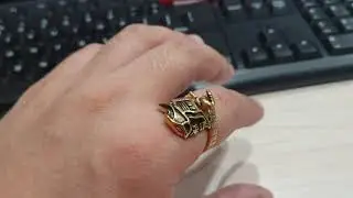 Solid Gold color guitar ring