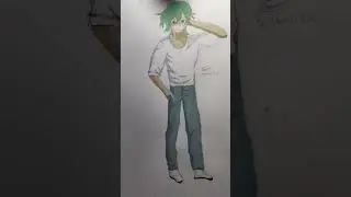 Cute anime boy painting🖌🎨#characterdesign#fullbodydrawing#art#animeart#beginnerartist#viral#shorts