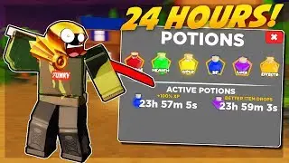 *INSANE* BUYING POTIONS FOR 24 HOURS! ROBLOX: TREASURE QUEST
