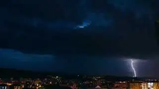 Sunrise Lightning Storm Timelapse