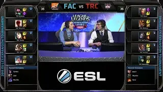 Tricked eSport vs n!faculty Game 3 | EU LCS Expansion Tournament Spring 2015 | TRC vs FAC G3