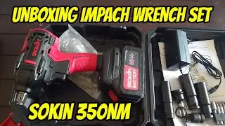 Unboxing Impact Wrench Set Sokin 350nm #impact #impactwrench #sokin #diy 