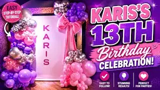Intimate Birthday Balloon Garland Setup at a Private Bowling Alley | Small Space Decor Ideas #diy