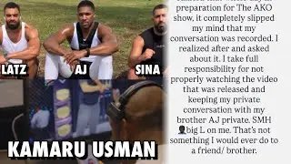 UFC KAMARU USMAN UPLOADS ANTHONY JOSHUA HOSPITAL VIDEO (RIP LATZ & SINA)
