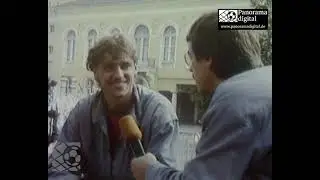 Young and successful: Beautiful portrait of Thomas Doll, FC Hansa Rostock, in October 1985