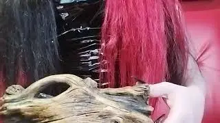 Long black nails. Long hair fetish. Latex dress.Style.  Woman with tattoo.Telegram - @Afroditagun666
