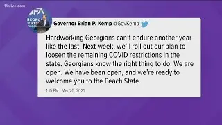 Gov. Kemp announces plans to loosen COVID restrictions