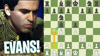 Garry Kasparov NO AUGE faz o Gambito EVANS contra a LENDA Anand!