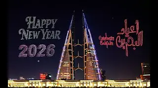 2026 Bahrain New Year's Eve Drone Light Show (2500 Drones)