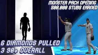 Monster Pack Opening 500K Stub Profit  | 6 Diamonds Pulled | 3 90+ Diamond Pulls | MLB The Show 21