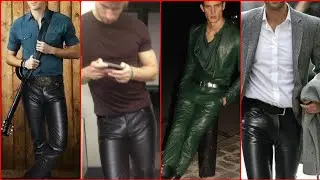 Most demanding and Stylish leather pants outfits for men's
