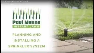 Paul Munns  - How to install a Pop Up Sprinkler System