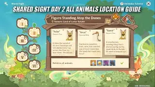 Shared Sight Day 2 All Animals Location Guide - Figure Standing Atop the Dunes
