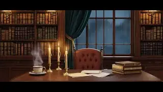 1 Hour Dark Academia Ambient Music &bull; Rainy Old Library &bull; Candlelight & Cozy Focus Vibes