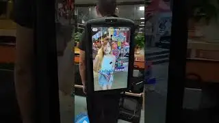 New advertising backpack human walking lcd display with battery power digital signage billboard