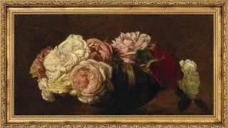 لوحة زهور رسم زيتي+موسيقى هادئة للاسترخاء - Vintage flowers Oil Painting –  | Art Screensaver for TV