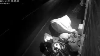 scum bags trying to steal my motorbike, Almax immobiliser IV chain