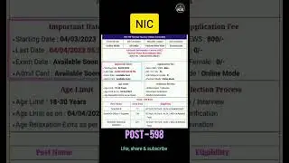 NIC (National Informatics Centre) Recruitment 2023