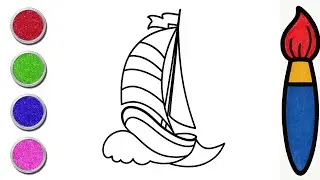 Color Y for Yacht Drawing | Y for Yacht Coloring for Kids | Color With Musa