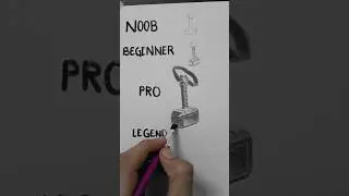 Drawing thor hammer | Mjollnir drawing| noob vs pro #art #drawing #thor #shorts #reels #trending