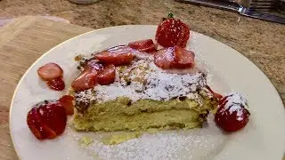 French Toast Bake with Strawberry Cheesecake Sauce