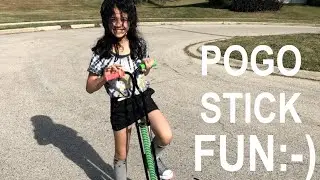 Teaching Myself How to Pogo Stick / My First Time On A Pogo Stick (Fails, Struggles and Fun)
