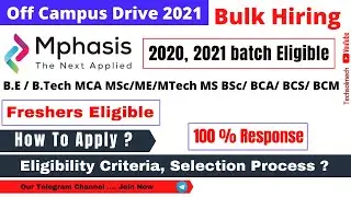Best full Time Job | Mphasis Recruitment process 2021 | 2020, 2021 Batch | Job for freshers 2021