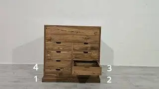 Reclaimed Teak Illuminated Display Cabinet Snapshot