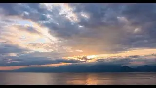 Golden Clouds Fading Into Blue | Winter Sunset Over the Mediterranean