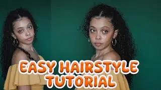 Elevated Half Up Half Down Curly Hairstyle Tutorial | Easy Summer Hair Inspo ✨