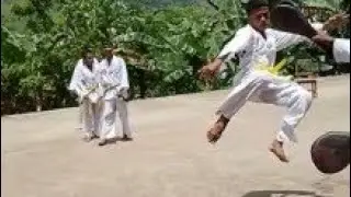 Tendangan Target oleh Taekwondo SMPN Fatuknutuk